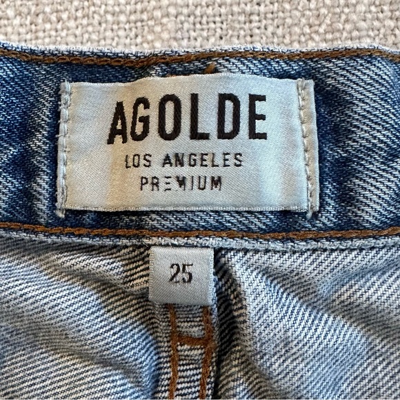 AGOLDE Jaden Hi Rise Short Cut Off Surreal Distressed Boho Whimsical 2" Wmn 25 - Picture 10 of 16